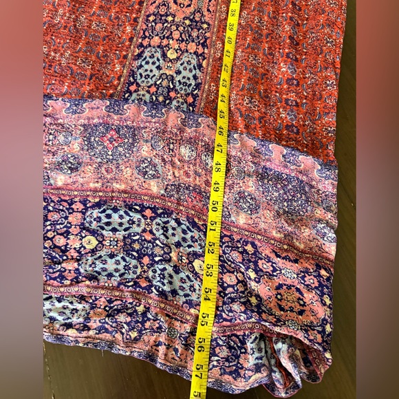 Lucky Brand Boho Floral Maxi Dress Size XS Mixed Print Casual with Pockets - Picture 15 of 17
